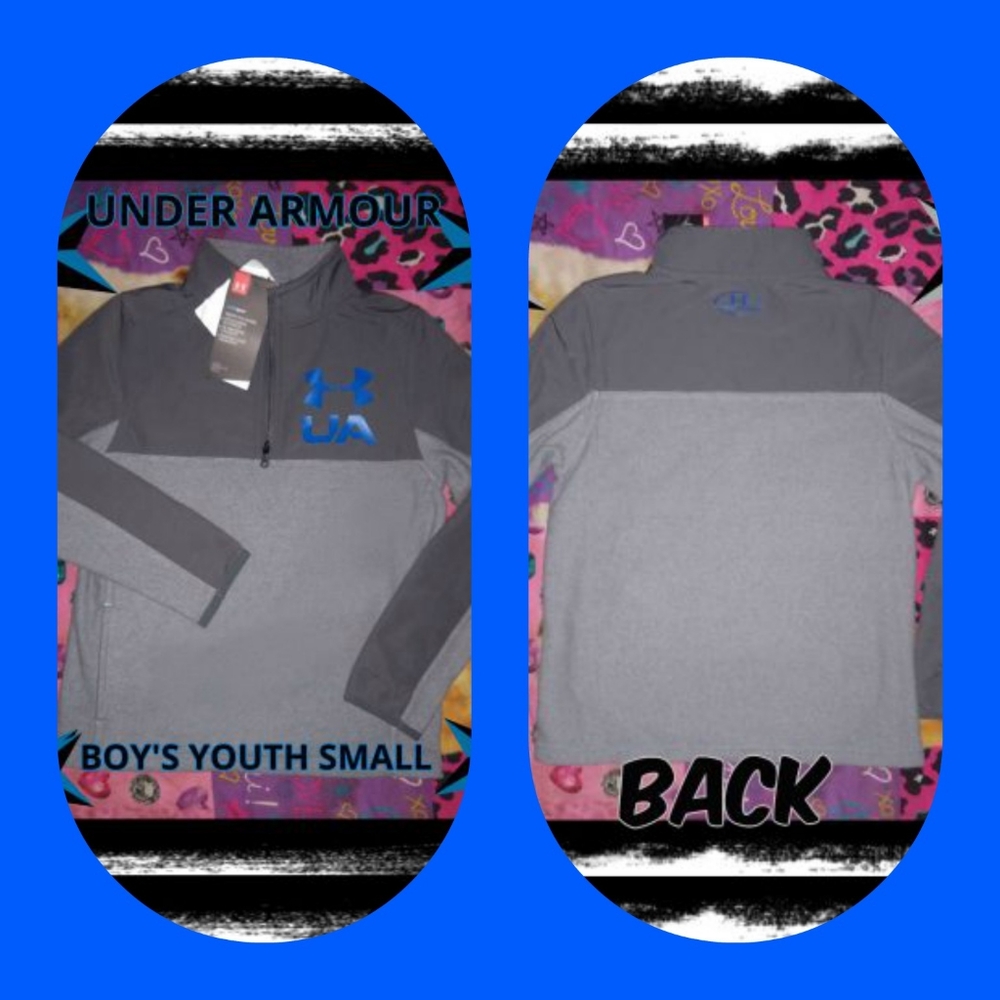 NWT~ BOY'S SMALL UA 1/4 ZIP PULLOVER